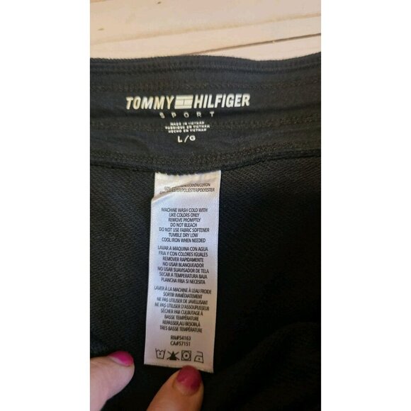 Tommy Hilfiger Sport Mini Skirt Black Womens Large Pickleball Tennis Casual Y2K - Picture 3 of 6